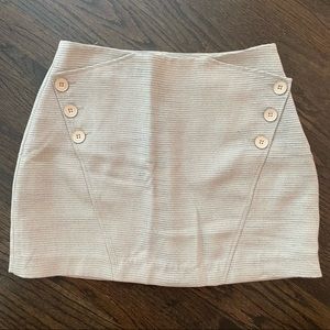 Silver Metallic Tweed Skirt by Ted Baker